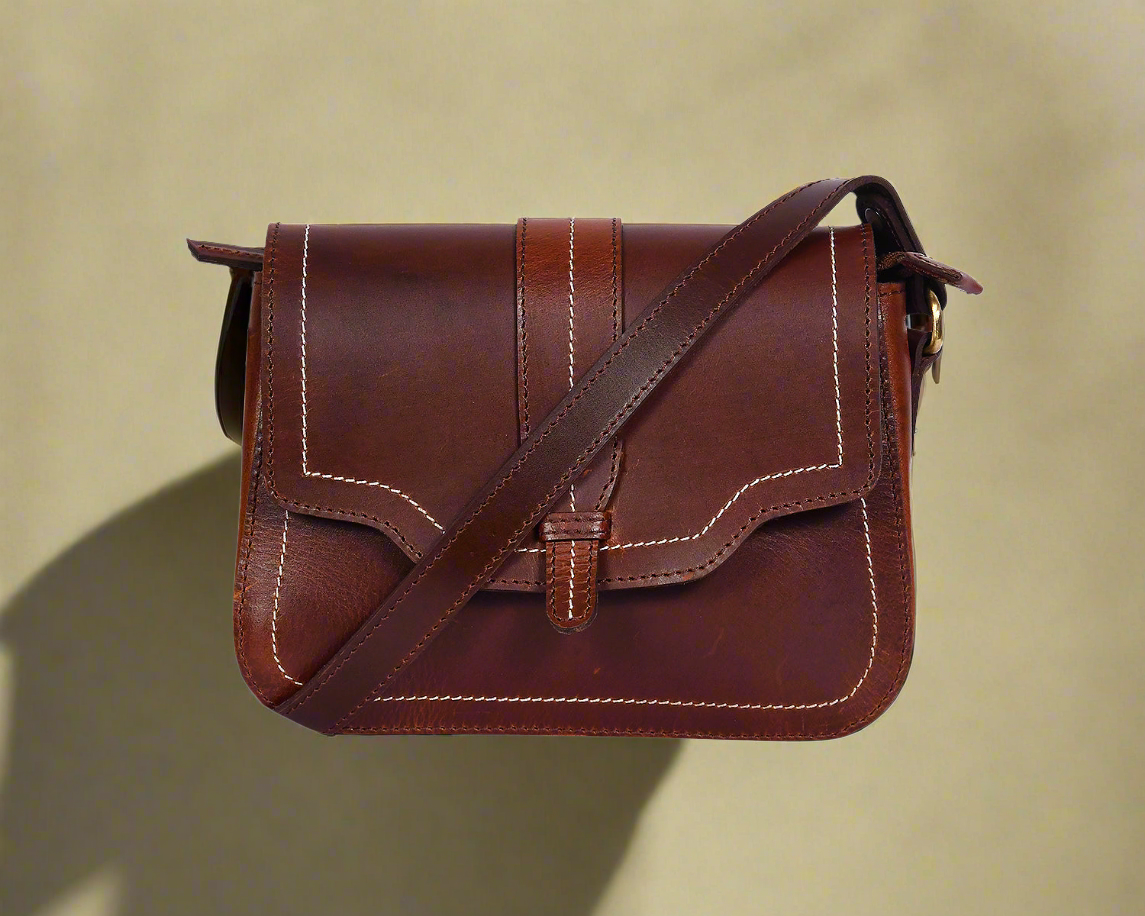 Elevate Your Style with our Brown Leather Sling Bag – The Perfect Fashion Art: BG-1459