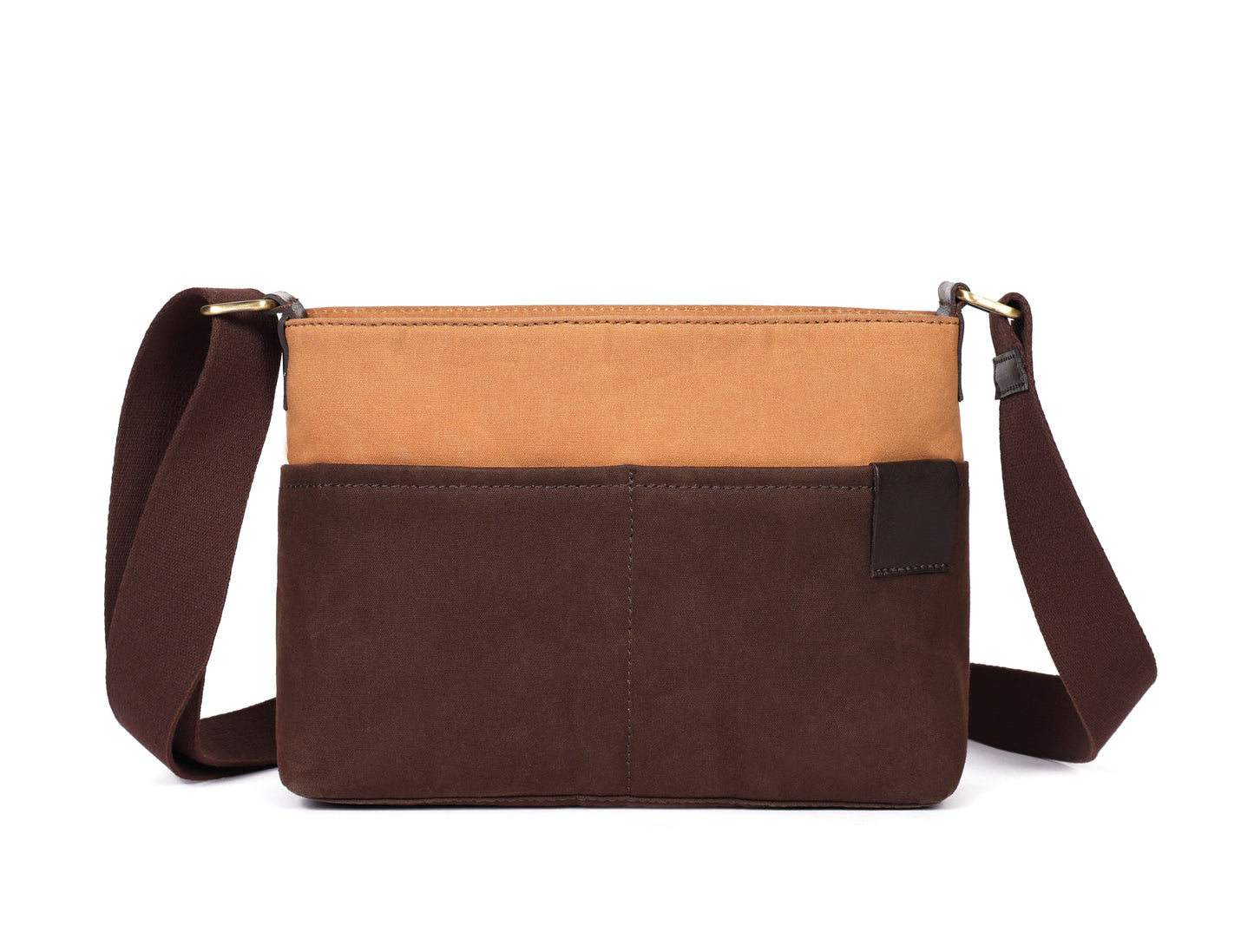 Brown and Tan Canvas Sling Bag - A Stylish and Functional Companion - CELTICINDIA