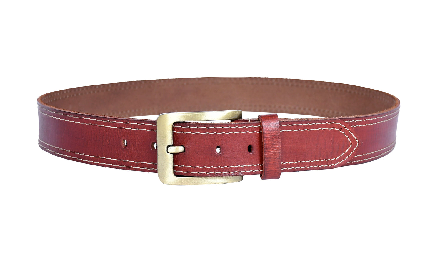 Celtic Premium Red Leather Belt - CELTICINDIA