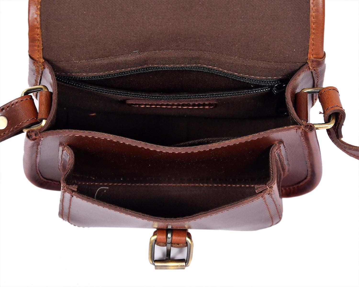 Elegant Brown Hair on Leather Sling Bag: Stylish and Functional. - CELTICINDIA