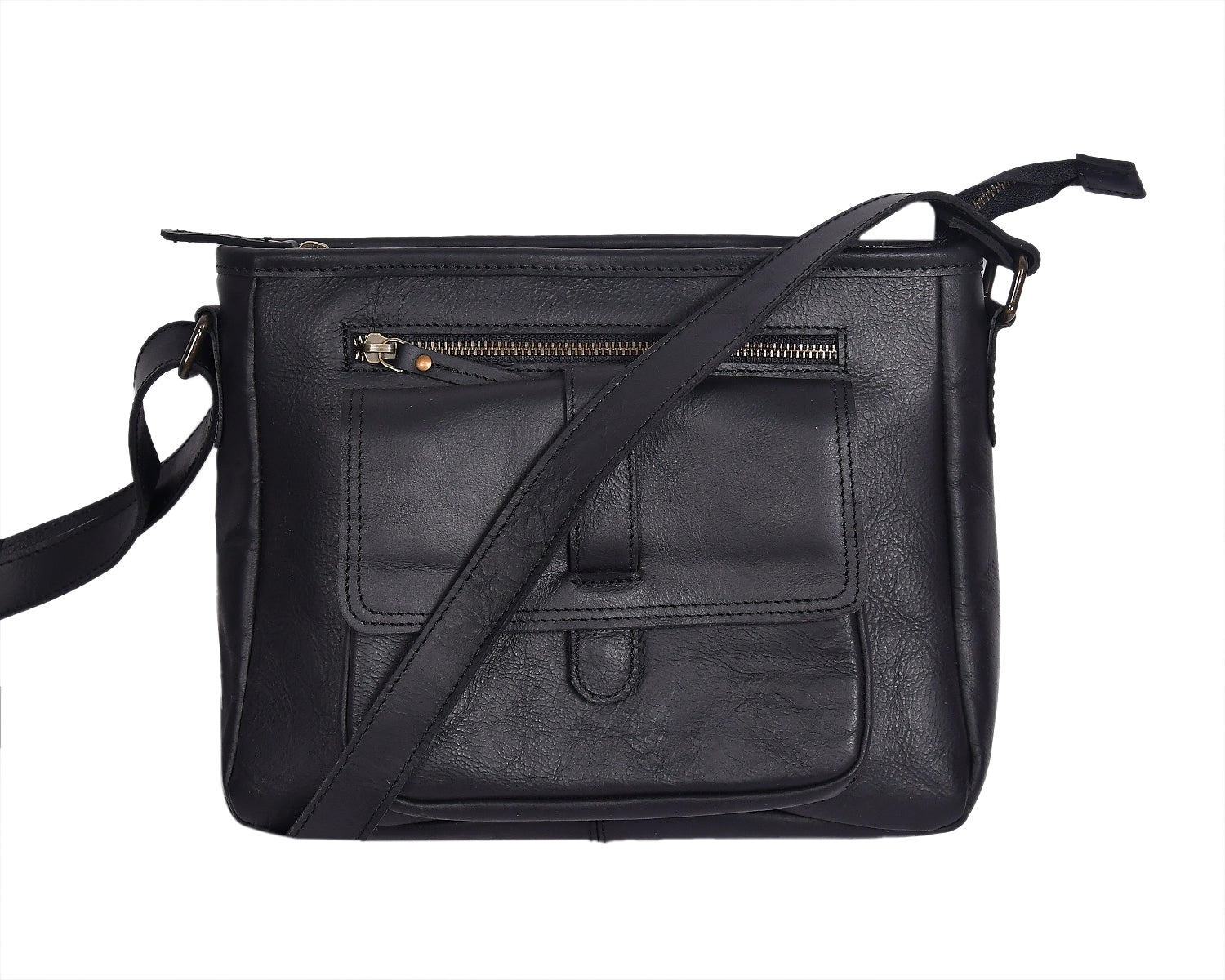 Elegance Redefined: Black Leather Sling Bag - Your Perfect Fashion Companion. - CELTICINDIA