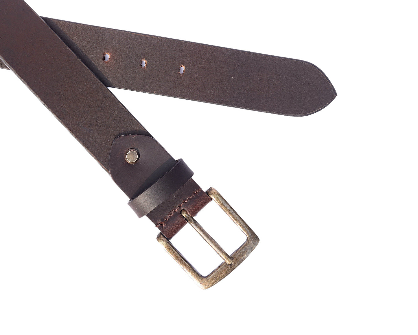 Celtic Brown Leather Belt With Golden Buckle - CELTICINDIA