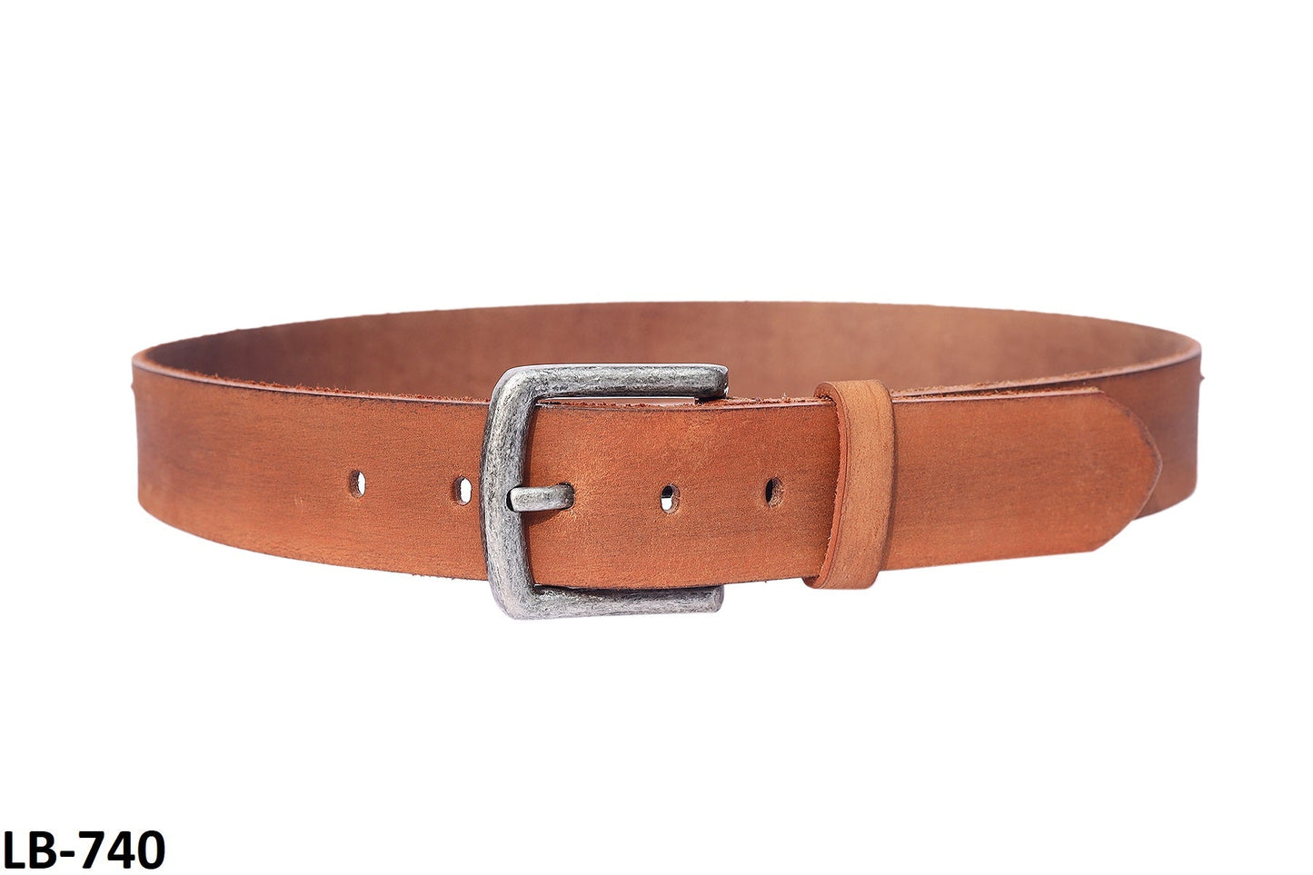 Celtic Premium Light Brown Leather Belt With Silver Buckle - CELTICINDIA