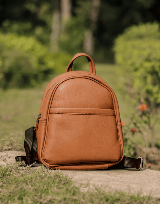 Tan NDM Leather Backpack: Elevate Your Style with Timeless Elegance. - CELTICINDIA