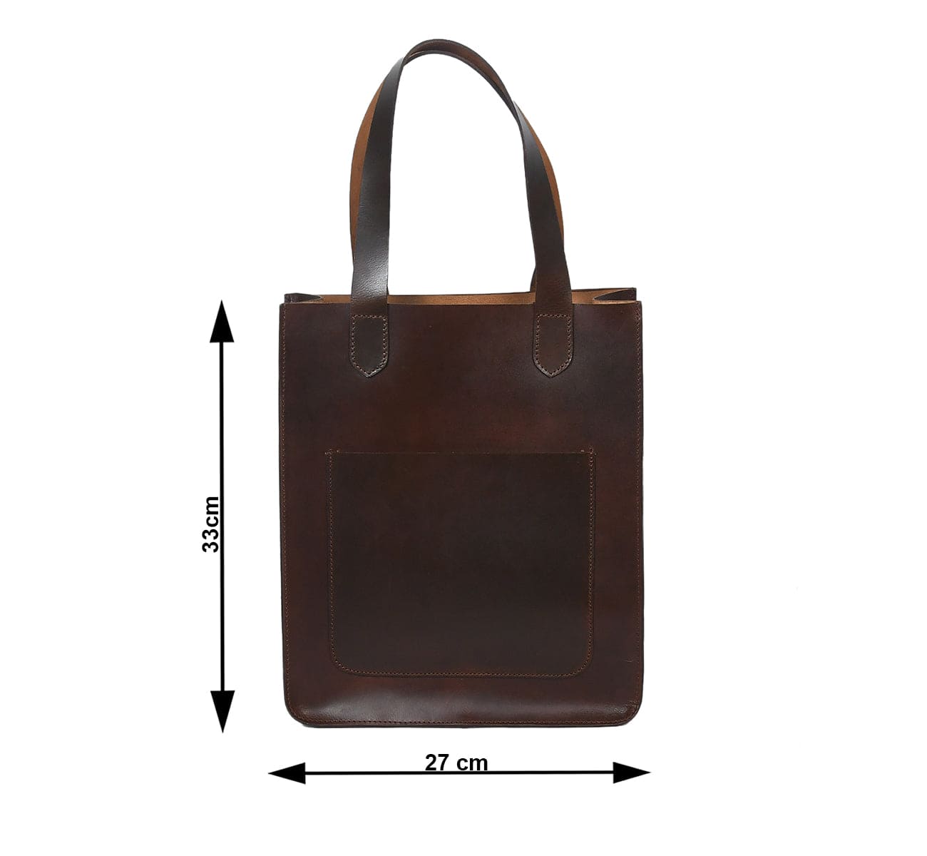 Elegance Redefined: Brown Leather Shopper Bag - Your Stylish Companion. - CELTICINDIA