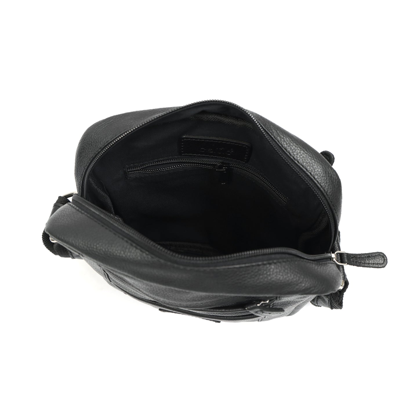 Sleek Black Crossbody Bag for Men and Women | Compact Everyday Travel Sling
