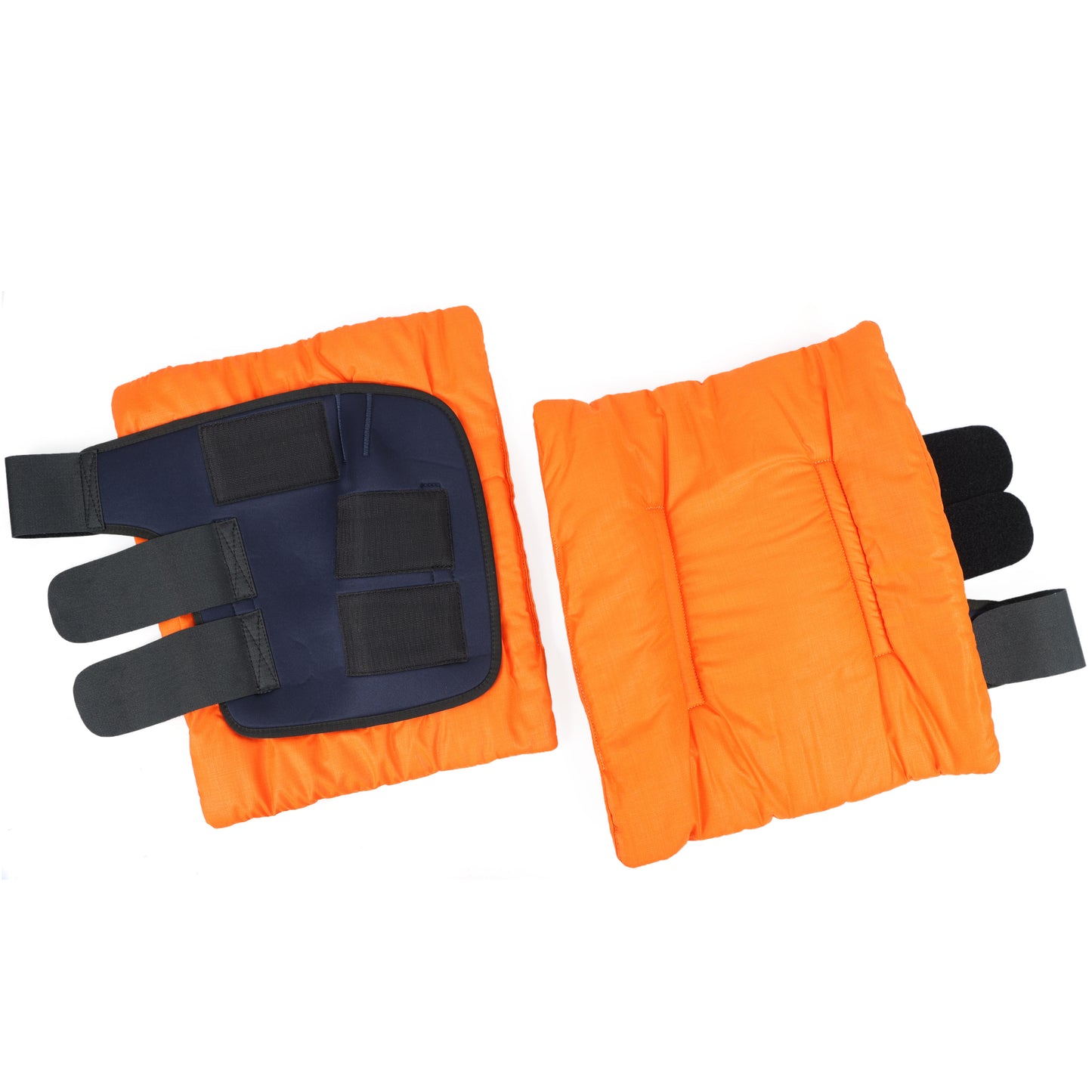 “Durable Orange Hind Boots for Horses – Soft Cushion Protection. HB-1044