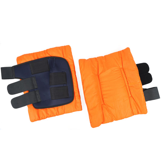 “Durable Orange Hind Boots for Horses – Soft Cushion Protection. HB-1044