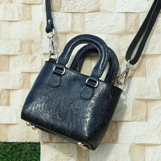 Brown&Black Leather Sling Bag: Elevate Your Urban Style, Art: BG-1569