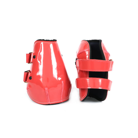 Pink Glossy Synthetic Horse Tendon Boots – Durable, Protective & Stylish. HB-1021