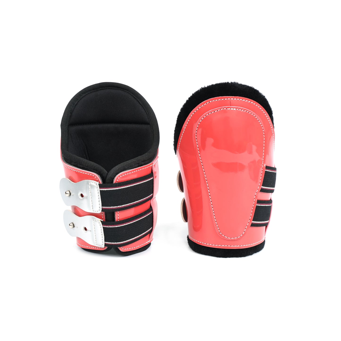 Pink Glossy Synthetic Splint Horse Boots – Durable Leg Protection. HB-1022