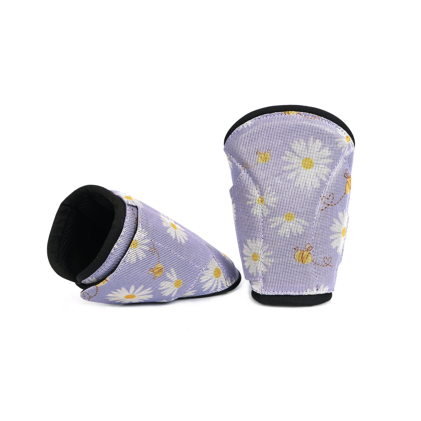 Light Blue Nylon Hind Horse Boots – WHUIFIT Multiteq with Floral Design. HB-1049