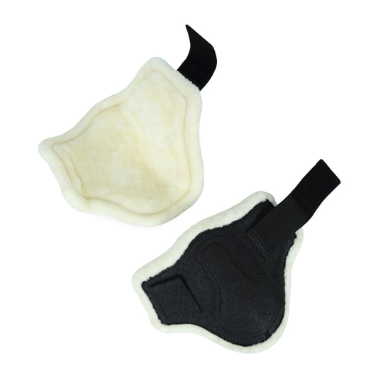 Protective Black Horse Boots – Plush White Fur Interior for Extra Comfort. HB-1026