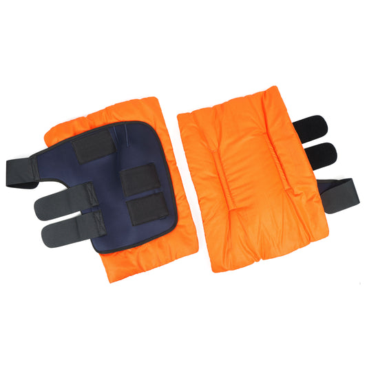 Durable Orange & Blue Fabric Horse Hind Boots – Shock-Absorbing & Soft. HB-1045