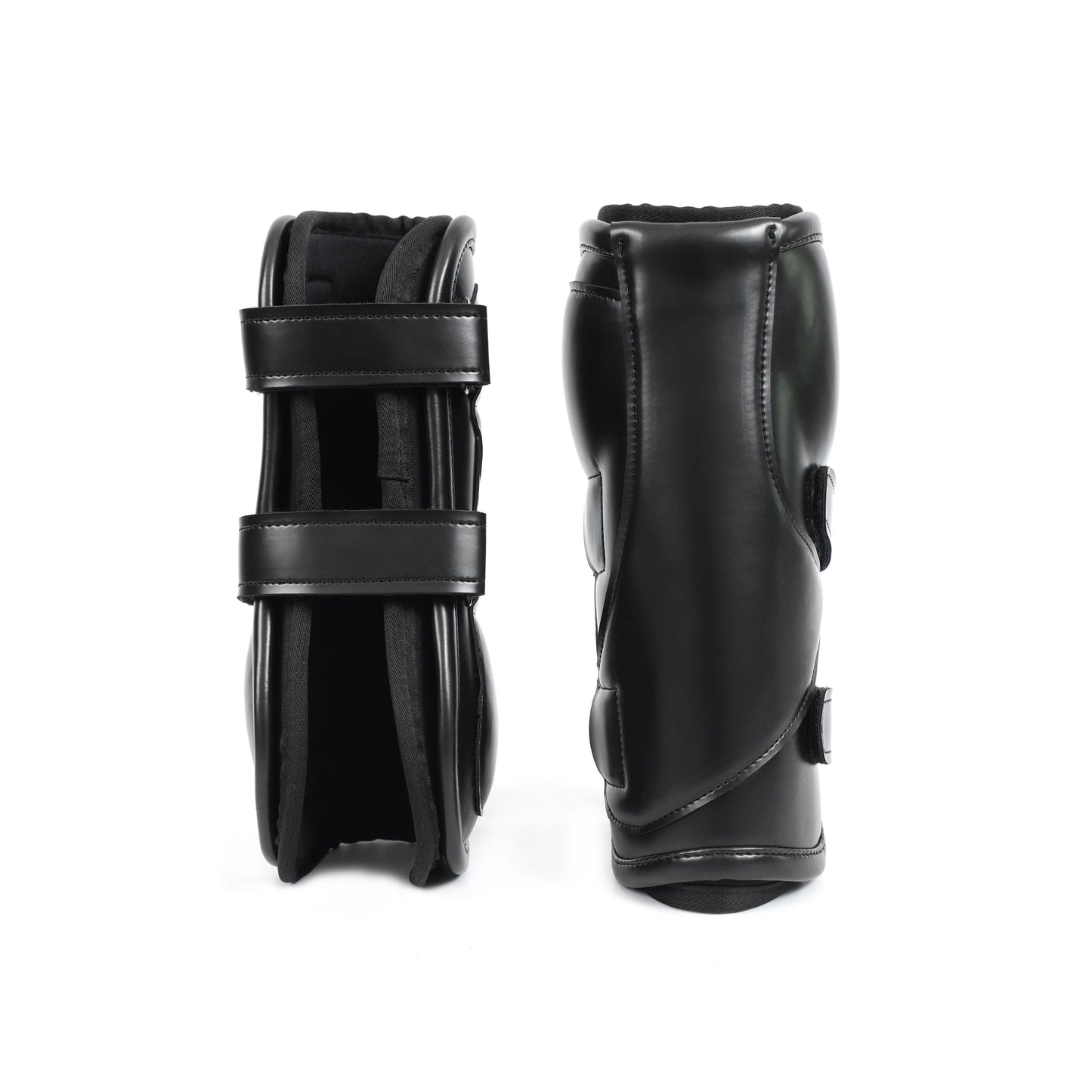Durable Black EquiFit D-Tag Front Horse Boots – Leather Construction. HB-1036