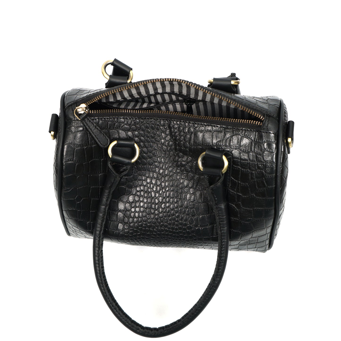 Luxury Black Crocodile Pattern Women’s 4-in-1 Handbag Set (Tote, Shoulder, Sling & wallet)