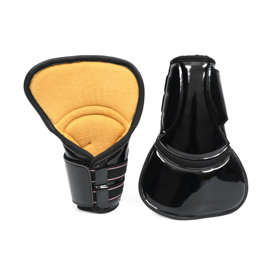Black Synthetic Hind Boots for Young Horses – Shock-Absorbing & Supportive. HB-1050