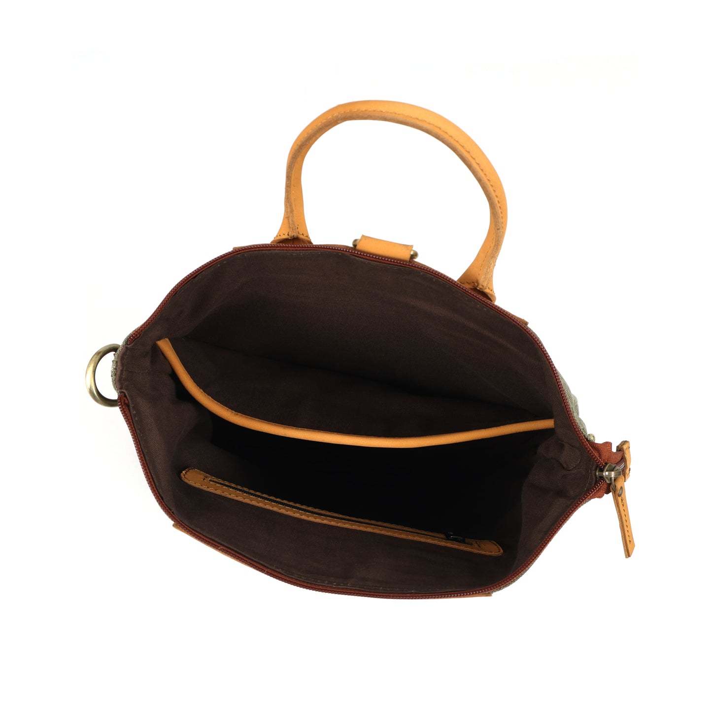 Genuine Leather Grey & Tan Convertible Backpack – Stylish Unisex Shoulder Bag Art:-BG-1653