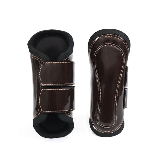 Durable Black Synthetic Horse Brushing Boots – Essential Hoof Guard. HB-1032