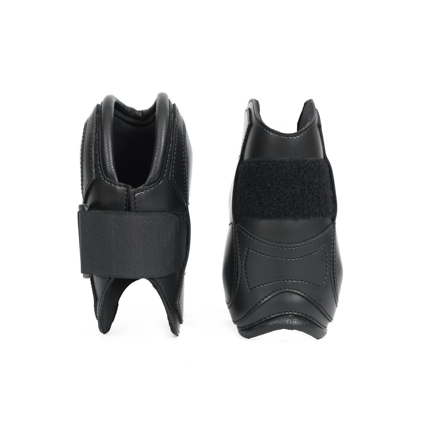Durable Polo Fetlock Boots – Black Leather Horse Leg Protection. HB-1047