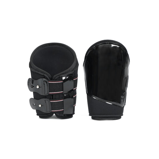 Sleek Black Glossy EquiFit Essential Horse Boots – Synthetic, Strong & Comfortable. HB-1039