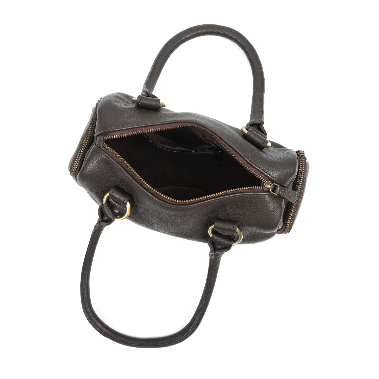 Classic Black Leather Barrel Satchel – Medium Shoulder Tote for Women Art:-BG-1651