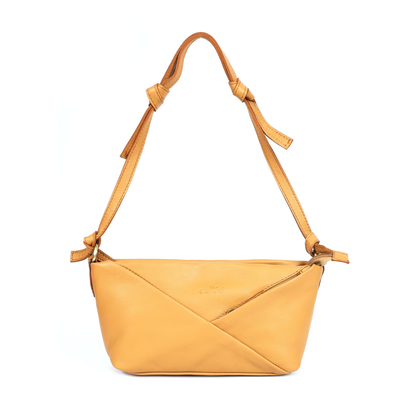Premium Leather Hobo Shoulder Bag with Adjustable Strap, Zip Closure & Inner Pockets