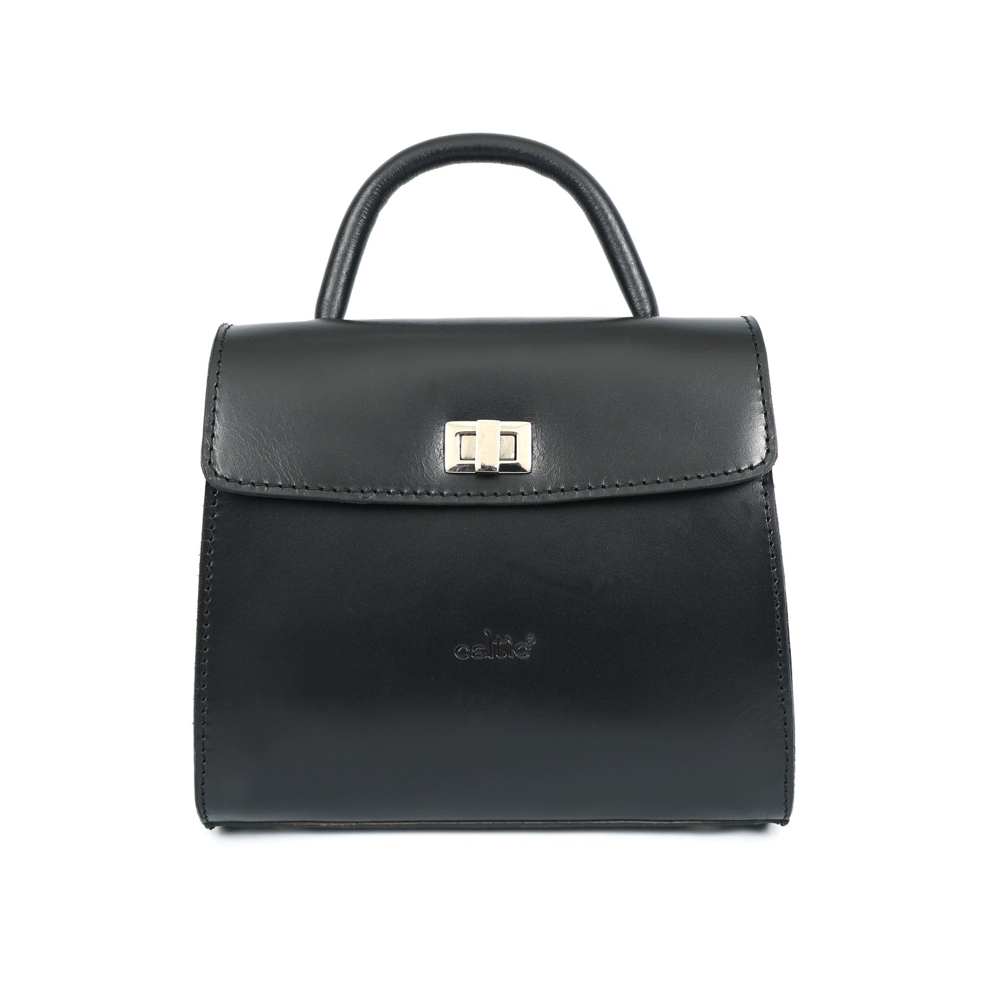 Premium Genuine Leather Handbag with Top Handle & Crossbody Strap