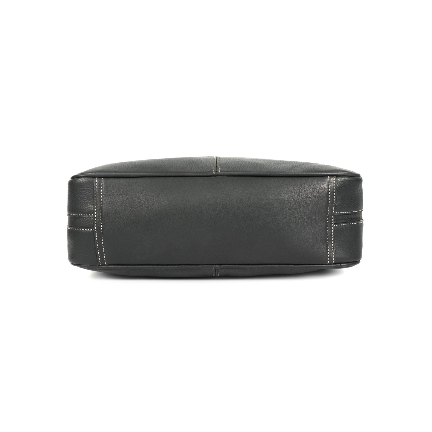 Classic Black Leather Messenger Bag for Men and Women| Office & Laptop Bag with Handles