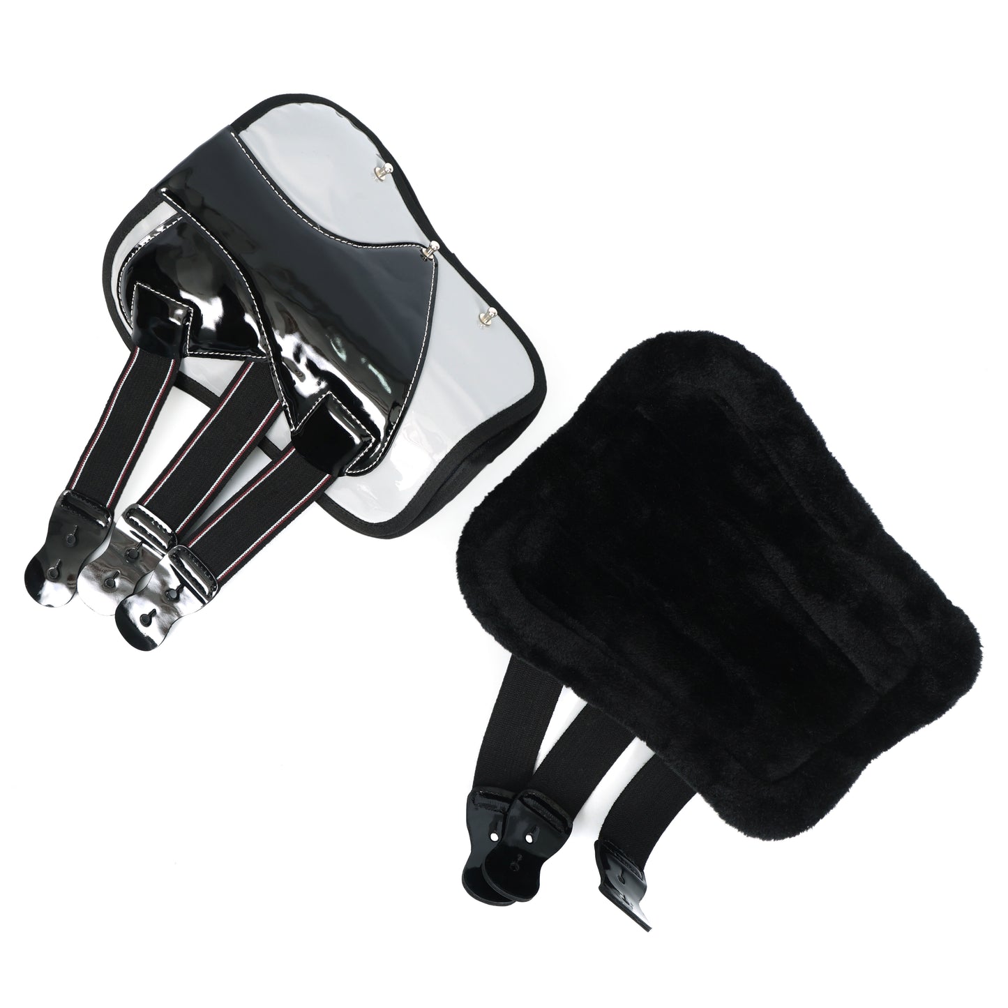 Stylish Black & White EquiFit D-Tag Front Horse Boots – Synthetic, Durable & Comfortable. HB-1037