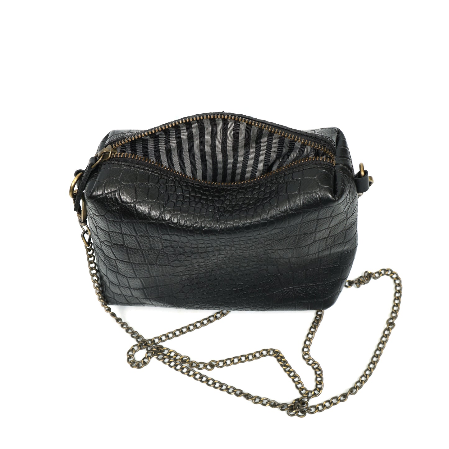 Luxury Black Crocodile Pattern Women’s 4-in-1 Handbag Set (Tote, Shoulder, Sling & wallet)