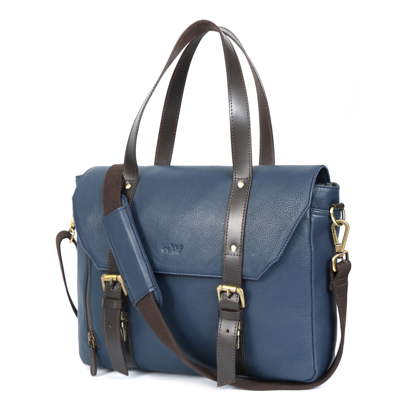 Vintage Blue Messenger Bag for Men and Women | Stylish Laptop & Office Travel Bag