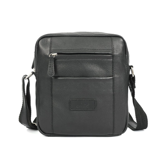 Sleek Black Crossbody Bag for Men and Women | Compact Everyday Travel Sling