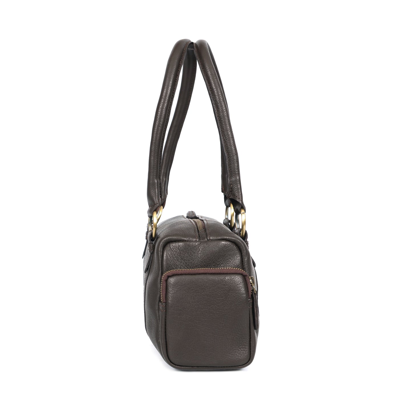 Classic Black Leather Barrel Satchel – Medium Shoulder Tote for Women Art:-BG-1651