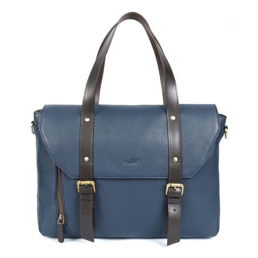 Vintage Blue Messenger Bag for Men and Women | Stylish Laptop & Office Travel Bag