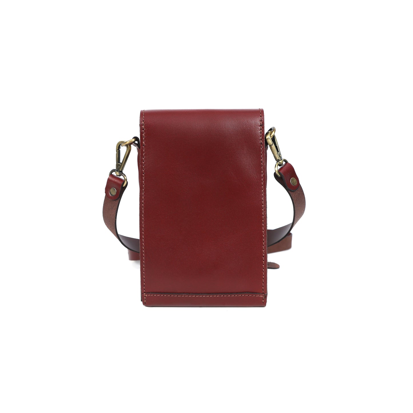 Brown Leather Mobile Pouch with Detachable Sling  Stylish & Functional Crossbody Case.LA-1428