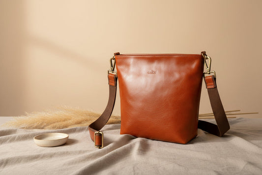 Premium Genuine Leather Shoulder Bag in Classic Brown | Unisex Spacious Crossbody with Adjustable Strap | Ideal for Office, Travel & Daily Use