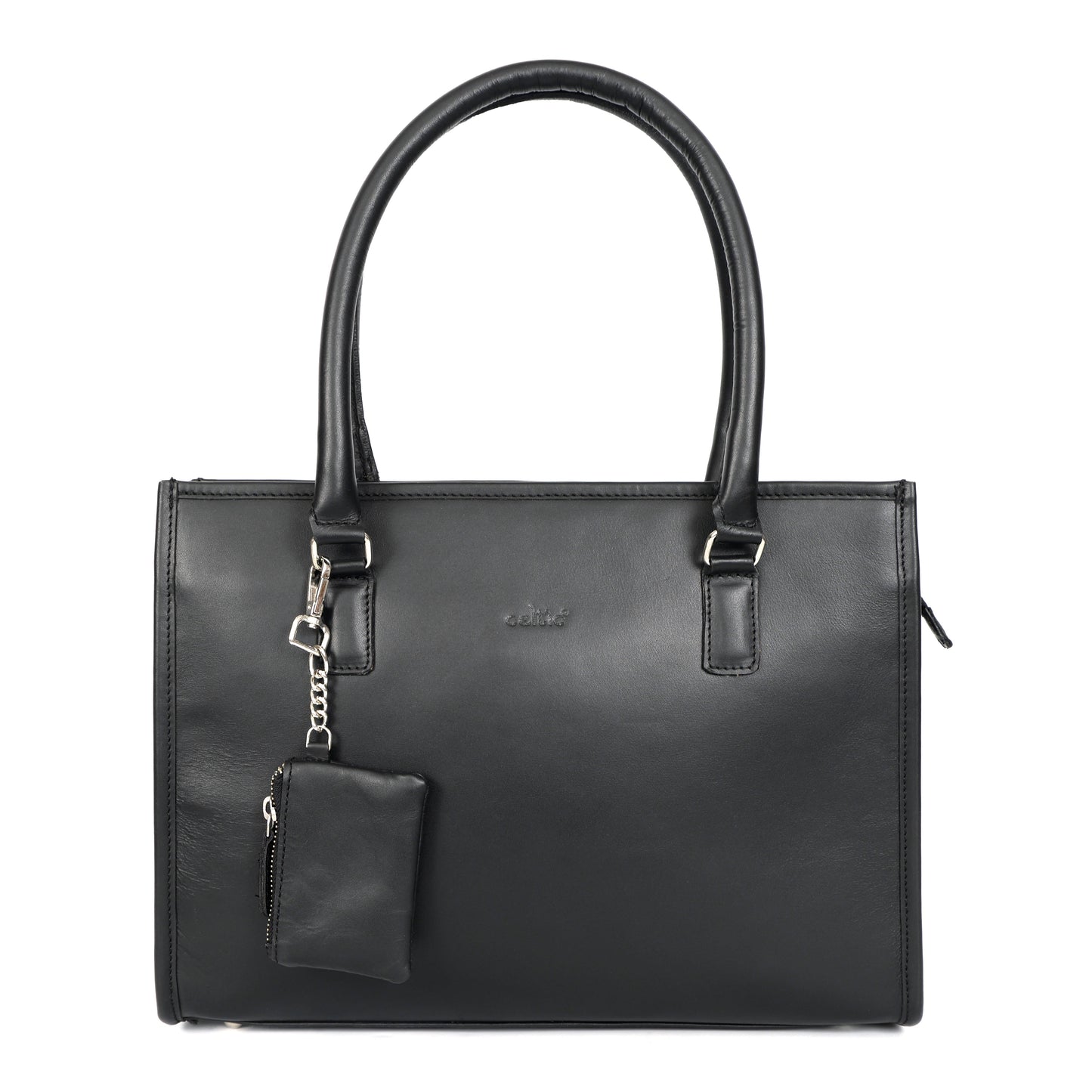 Premium Black Genuine Leather Tote Bag for Women | Spacious Work, Travel & Office Handbag | Stylish Shoulder Bag with Sling Strap Art:-BG-1677