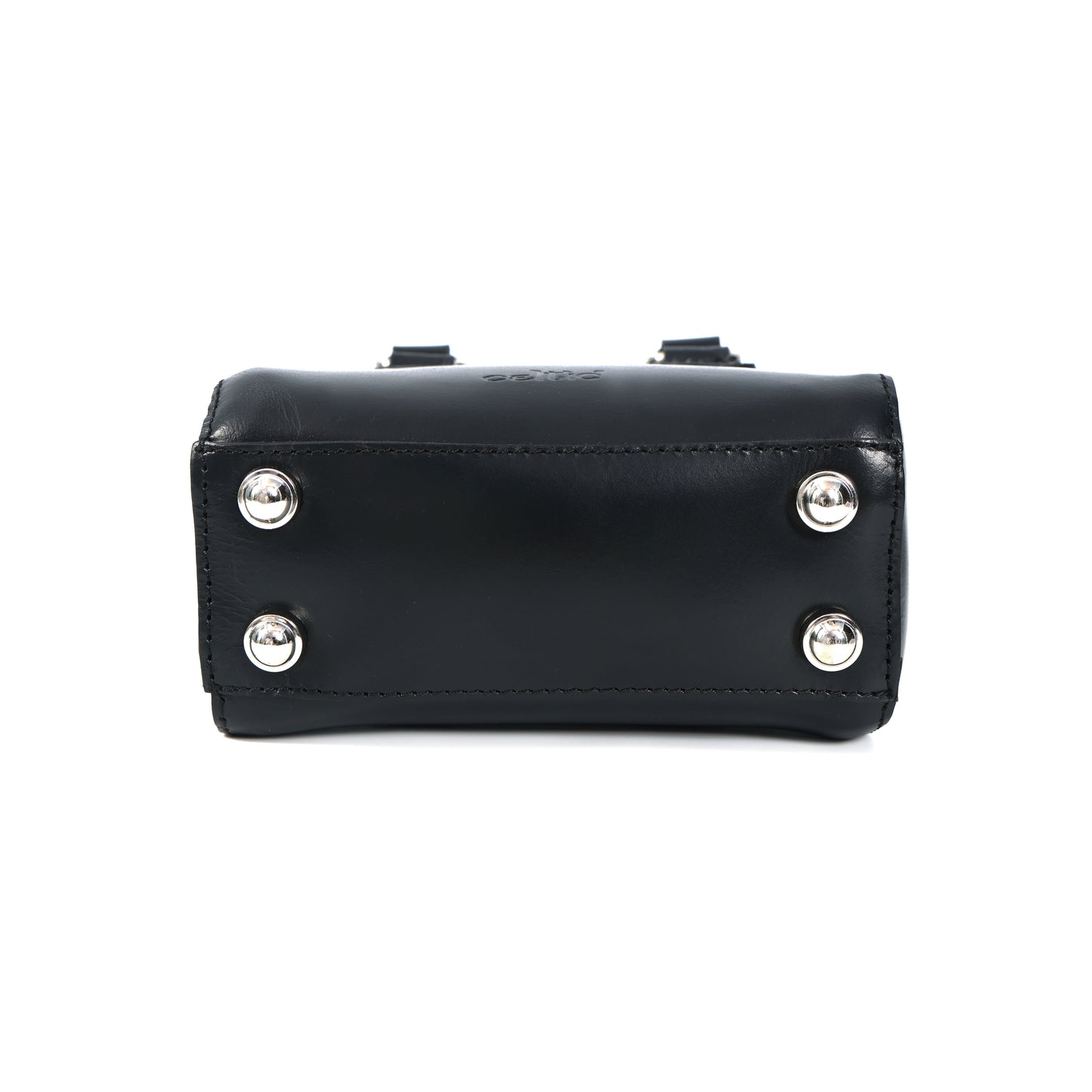Premium Smooth Leather Mini Handbag with Top Handle & Adjustable Shoulder Strap