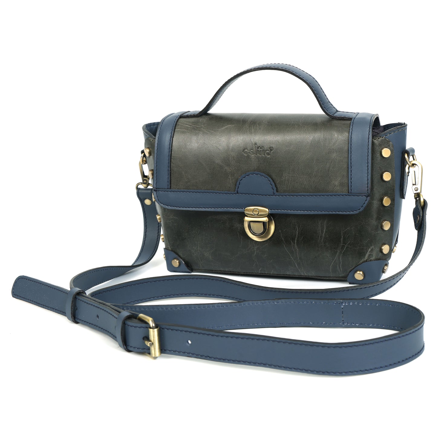 Premium Genuine Leather Crossbody HandBag with Top Handle, & Adjustable Strap