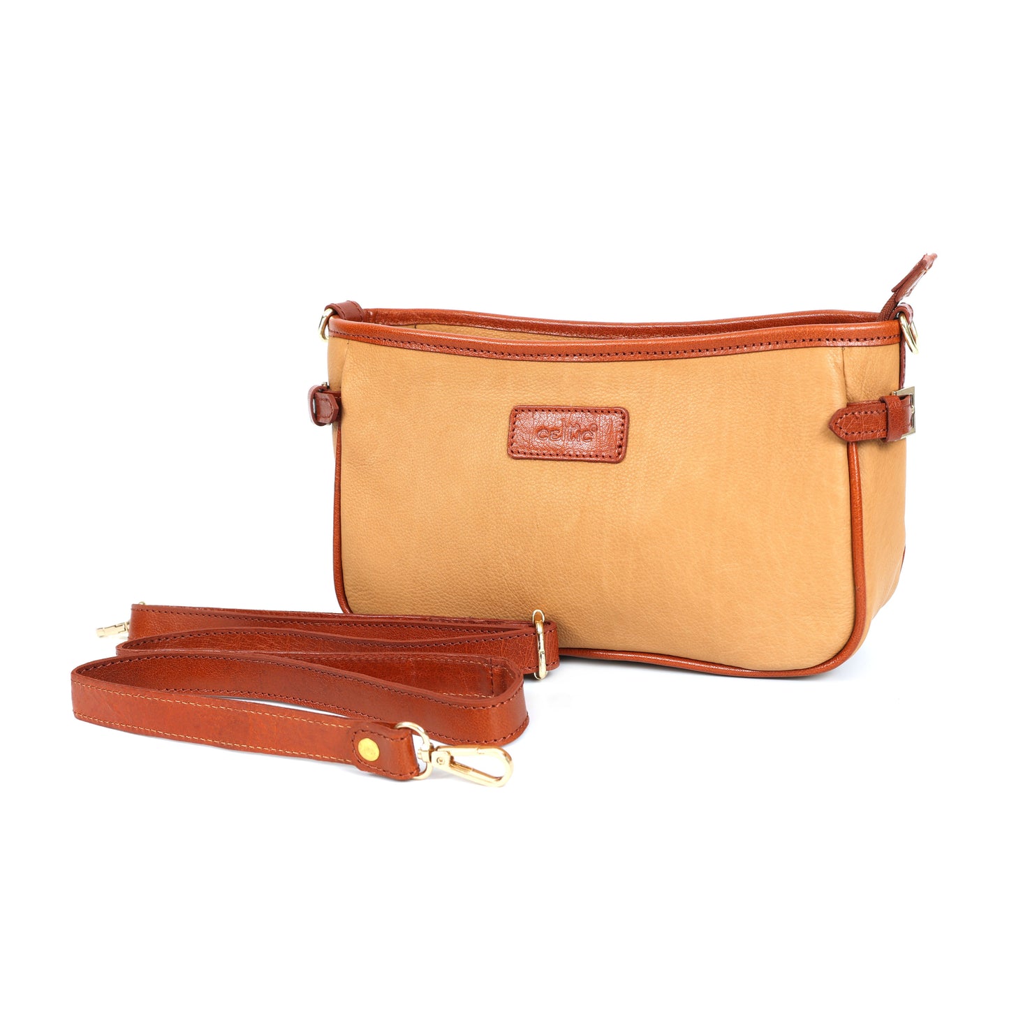Classic Luxe Tan Sling Bag | Handcrafted Leather Crossbody