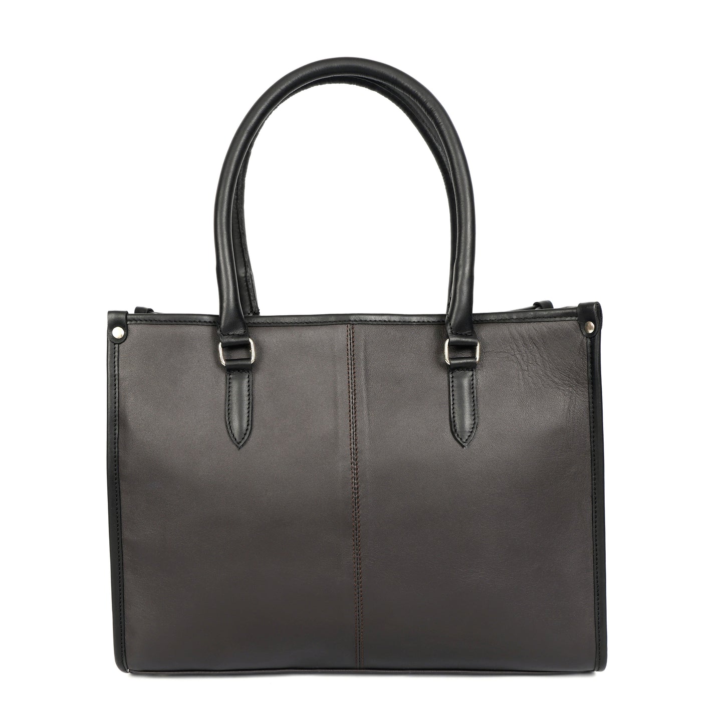 Premium Black Genuine Leather Office Tote for Women | Structured Handbag with Sling Strap Art:-BG-1676