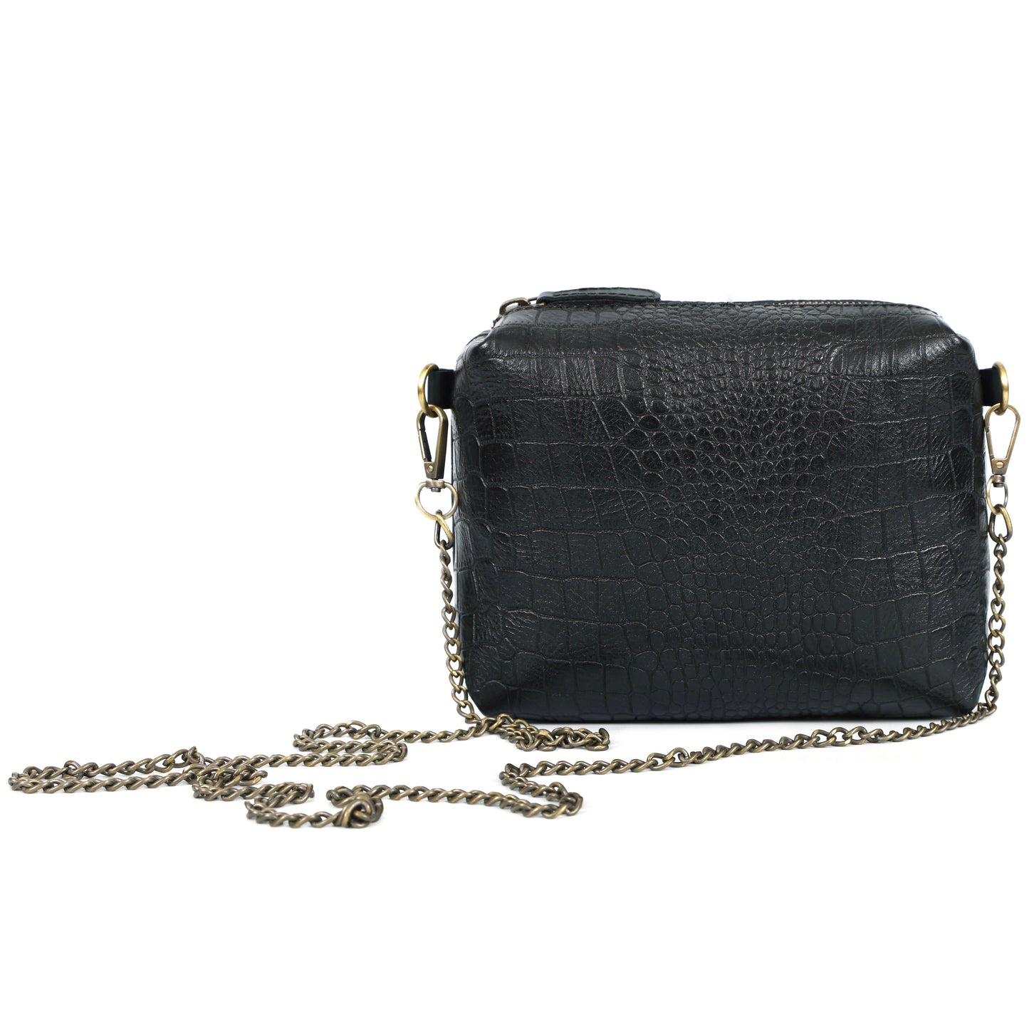 Luxury Black Crocodile Pattern Women’s 4-in-1 Handbag Set (Tote, Shoulder, Sling & wallet)