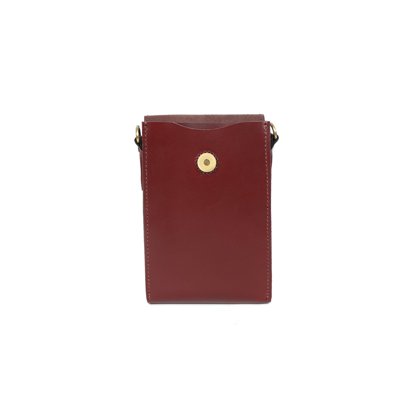 Brown Leather Mobile Pouch with Detachable Sling  Stylish & Functional Crossbody Case.LA-1428