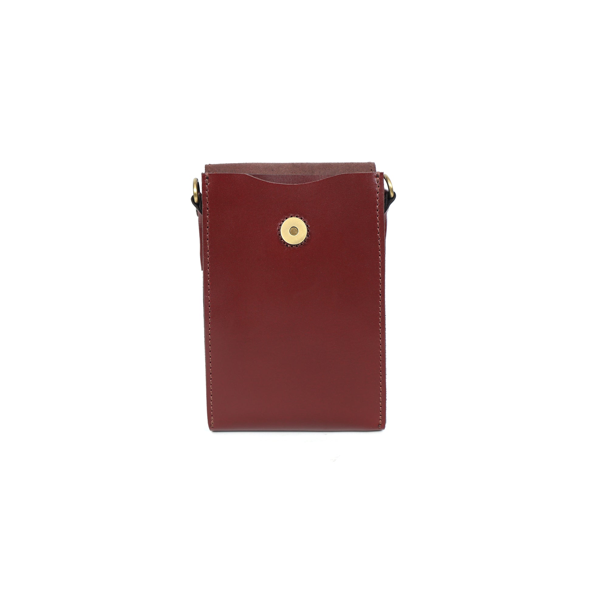 Brown Leather Mobile Pouch with Detachable Sling  Stylish & Functional Crossbody Case.LA-1428