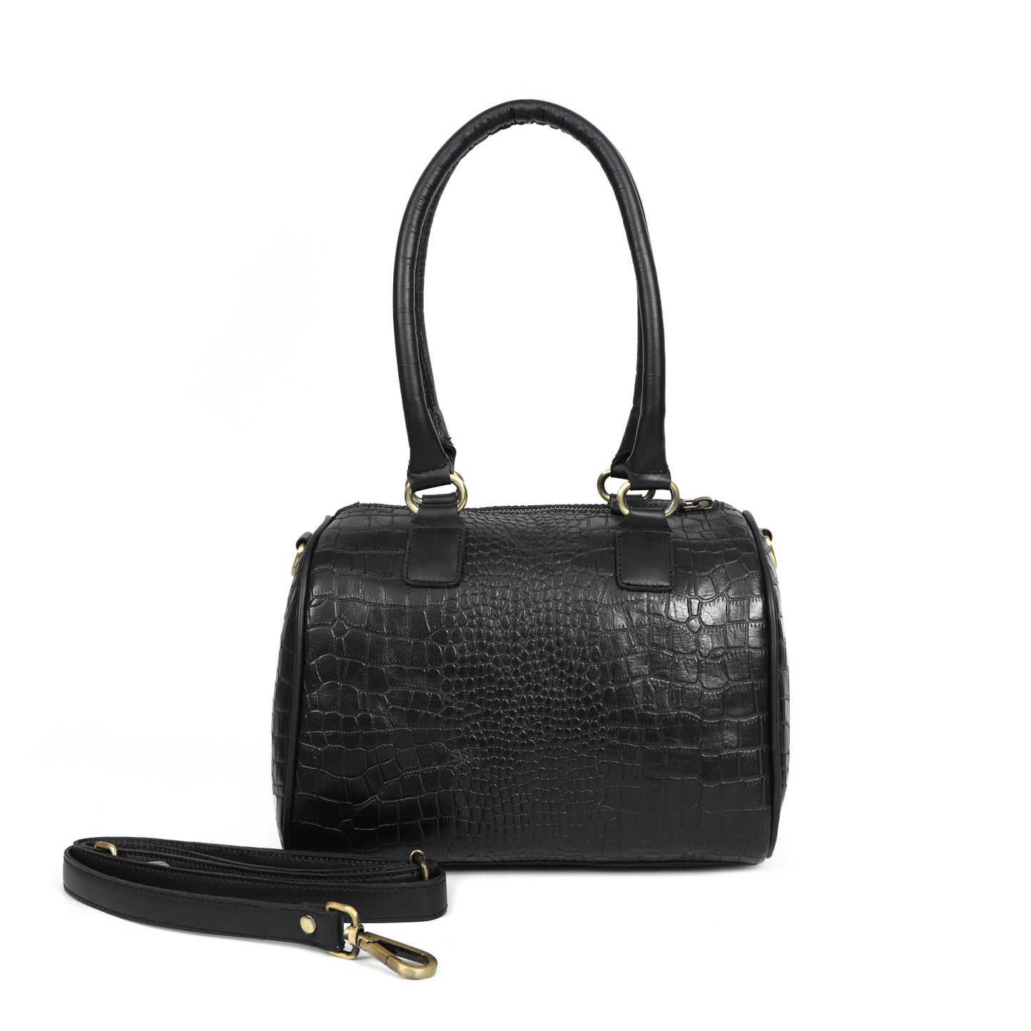Luxury Black Crocodile Pattern Women’s 4-in-1 Handbag Set (Tote, Shoulder, Sling & wallet)