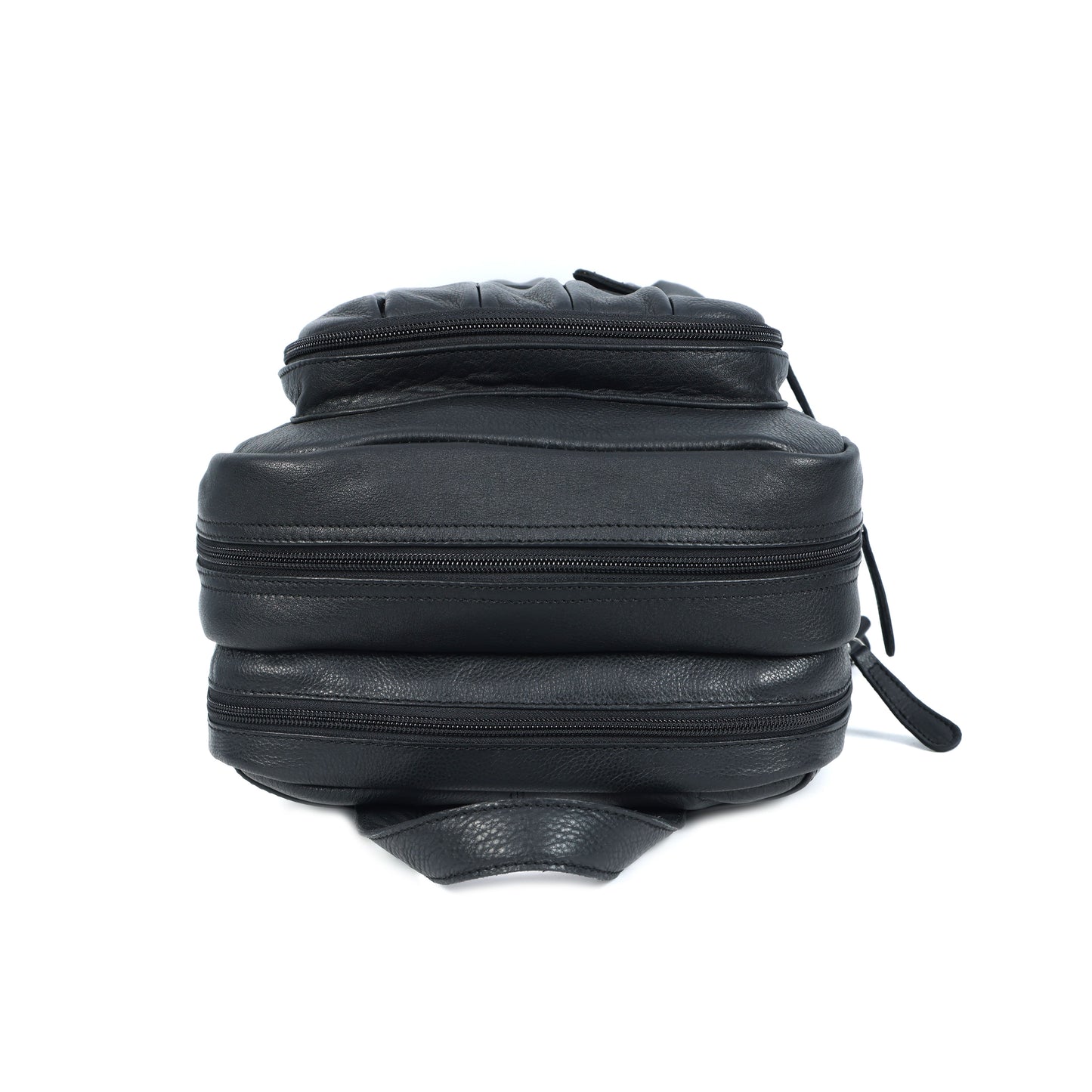 Black PURE Leather Backpack  Minimalist & Durable Everyday Companion. BG-1631