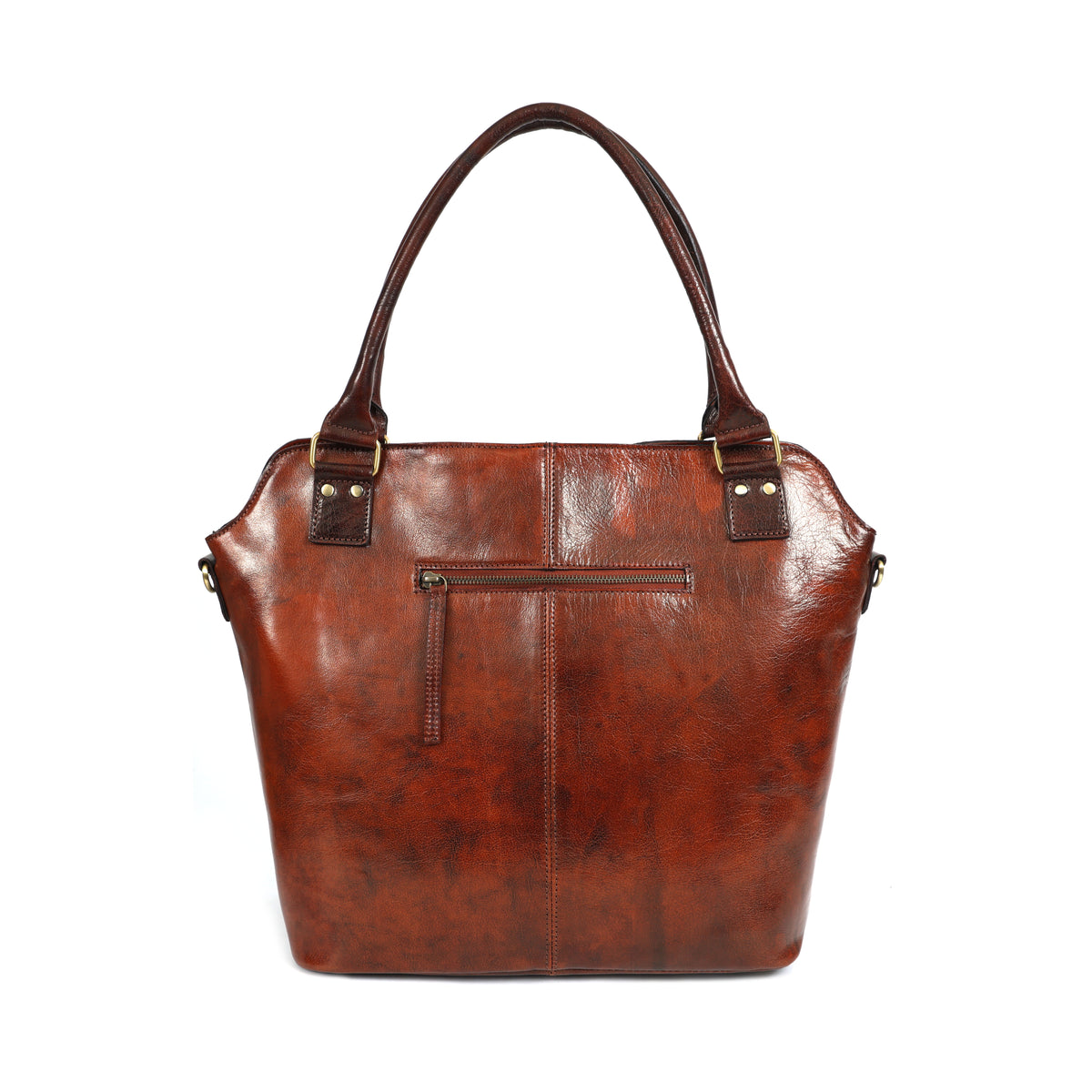 Premium Genuine Leather vintage Brown Tote & Wristlet Combo- Premium set For women