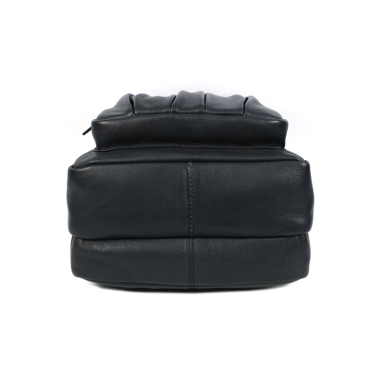 Black PURE Leather Backpack  Minimalist & Durable Everyday Companion. BG-1631