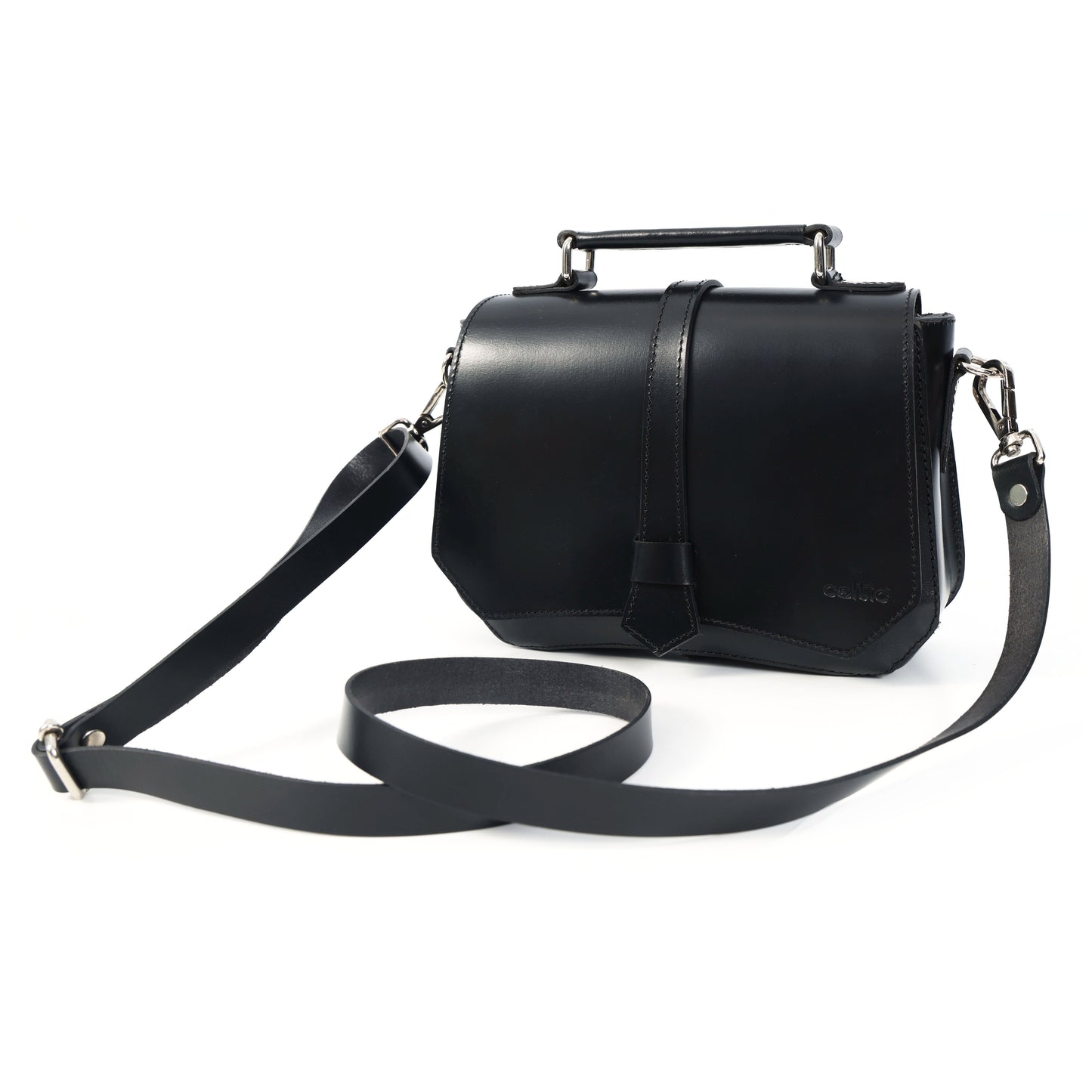 Premium Leather Mini Satchel Sling Crossbody Bag
